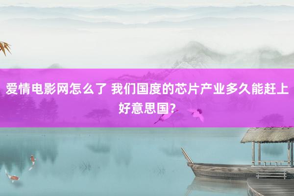 爱情电影网怎么了 我们国度的芯片产业多久能赶上好意思国？